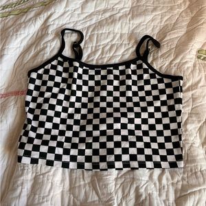 Black and white checkered tank top